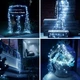 Светодиодная гирлянда USB 200 LED 2 метра 20 нитей холодный белый свет для украшения интерьера - зображення 9