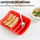 Форма для сосисок Bradex силиконовая форма для выпекания колбасок на 6 секций (BM-175) Красный - изображение 11