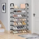 Полка для обуви Shoe Rack 6 полок (8068) Черный - изображение 10