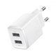 Мережевий зарядний пристрій Baseus Compact 10.5Вт 2×USB-A White (CCXJ010202) - зображення 1