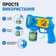 Детский пистолет генератор мыльных пузырей с подсветкой (синий) - изображение 7