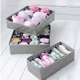 Набор органайзеров для хранения вещей и белья, 3 шт., с ячейками для хранения нижнего белья, носков, ремней, галстуков, вещей и аксессуаров в шкафу, комоде или тумбочке, (A4-02125) - изображение 1