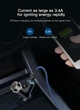 Автомобільний зарядний пристрій Baseus Y type dual USB+cigarette lighter extended car charger 3.1 A Black (CCALL-YX01) - зображення 4