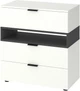 Комод Меткас Home А026 800x870x420 мм Белый снег + Антрацит (МА026-BA) - изображение 1