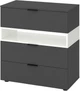 Комод Меткас Home А026 800x870x420 мм Антрацит + Белый снег (МА026-AB) - изображение 1