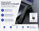 Бездротовий презентер (клікер) з червоним лазером 2.4G RF — пульт для презентацій PowerPoint, 16 см, чорний - зображення 3