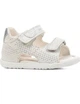 Детские кожаные босоножки Geox Macchia 26 р, на девочку белый/серебристый - изображение 1