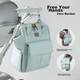 Сумка Taoqibaby Mommy Bag, необхідне для дитячих прогулянок, рюкзак для годування, багатофункціональна сумка великої місткості, брудостійка сумка для мами, сумка для вагітних - изображение 5