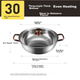 Кастрюля-горшок COOKER KING, с композитным дном из нержавеющей стали 304, цвет «розовое золото», диаметр 30 см. - изображение 2