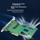 Плата розширення EB-LINK PCIe 4.0 X4 на U.2, однопортовий адаптер SSD NVMe U.2, інтерфейс SFF-8639, без драйверів, автономне живлення - изображение 8