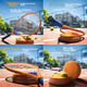 Тренажер для отскока мяча FEIERDUN FED Tennis Rebound Trainer, теннисная ракетка для начинающих, со струнами, подходит для взрослых и детей, комплект для родителей и детей. - изображение 7
