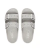 Жіночі шльопанці для пляжу Crocs Saturday Metallic Buckle Sandal W 213316 Cірі W7/37-38/23-23.5см - зображення 4