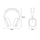 Бездротові Bluetooth навушники Baseus Bowie H2 Noise-Cancelling Wireless Headphone Grey NGTW260013 - изображение 8