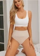 Корректирующие бесшовные трусики стринги с высокой посадкой High Comfort (2092-52-01) Бежевый 52 FINETOO (3XL) - изображение 5
