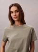 Футболка хлопковая женская Calvin Klein 40WP105(Shadow) M Хаки (199155991162) - изображение 5