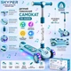 Детский трехколесный самокат Skyper RS-46204 со светом, музыкой и подсветкой платформы, складной руль, PU колеса 125 мм - изображение 1