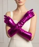 Яскраві латексні рукавички імітація латекс Honey Fashion Accessories S/М фіолетовий (7-83) - изображение 1