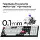 Бездротова геймерська магнітна клавіатура Keychron Q6 HE Black RGB 100% повнорозмірна з ручкою Hall Effect Gateron Double-Rail Rapid Trigger Hot-Swap QMK Double-Gasket алюміній 6063 Bluetooth 5.1 2.4G USB Type-C 1000Hz PBT OSA South-Facing RGB - зображення 9