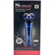 Аккумуляторная электробритва SK-9658 роторная с USB зарядкой водонепроницаемая с нержавеющими лезвиями синий - изображение 10