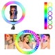Кольцевая светодиодная лампа 36 см Led RGB для селфи - изображение 5