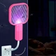 Электрическая мухобойка ракетка 170х97мм USB зарядка для ловли насекомых розовая пластик - изображение 6