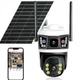 4G камера видеонаблюдения 2x2MP с солнечной панелью и SIM-картой для уличного наблюдения - изображение 1