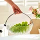 Конфетница прозрачная пластиковая 25,7см с большими ручками, Белый - изображение 4
