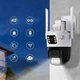 Поворотная уличная WiFi камера видеонаблюдения 6Мп с ночным видением PTZ A23 белая - изображение 5