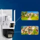 Поворотная уличная WiFi камера видеонаблюдения 6Мп с ночным видением PTZ A23 белая - изображение 6