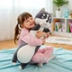 Мягкая игрушка Хаски 50 см серый плюш обнимашка для детей от 3 лет - зображення 2