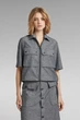 Жіноча сіра сорочка cropped shirt G-Star S D22914,D123 - изображение 1