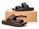 Шлепанцы кожаные мужские COZMO M Velcro Brown 43 - изображение 5