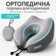 Подушка дорожная ортопедическая IDEIA Travel Premium 27х26х17 см рогалик с эффектом памяти в подарочной коробке с кейсом (4823133301389) - изображение 2
