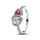 Серебряное кольцо Pandora «Ореол Сердец» Серебряное кольцо Пандора Ореол Сердец Два Сердца Сердце 193662C01 16 мм 16.5 мм - изображение 1