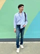 Джинсы Regular Fit мужские Uniqlo 527605592 W35L34 Синие (1159969685) - изображение 7