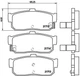 Комплект гальмівних колодок BREMBO P56029 Nissan Almera, Primera, Maxima, Altima; Infiniti G, I 440605M490, 4406061J91, 4406073C90 - изображение 1