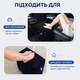 Портативная надувная подушка для путешествий, подставка для ног, 3 уровня высоты, для самолета, автобуса, чёрный цвет - изображение 6