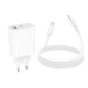 Мережевий зарядний пристрій BOROFONE BA108A Stellar PD30W+QC3.0 charger set (C to iP) (EU) White - зображення 7