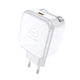 Мережевий зарядний пристрій WUW-C268 12W fast charger USB A +retractable 70cm type c Cable - зображення 3