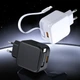 Мережевий зарядний пристрій WUW-C268 12W fast charger USB A +retractable 70cm type c Cable - зображення 4