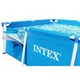 Каркасный бассейн Intex 28270 прямоугольный 220×150×60 см 1662 л. ПВХ Small Frame стальной каркас синий для семьи - изображение 4