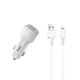 Автомобильное зарядное устройство Hoco Z23 белое 2 USB 2.4A + кабель USB to Lightning (Z23) - изображение 1