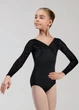 Купальник з довгим рукавом DANIELLE мікрополіамід+сітка флок, black, 140см - изображение 1