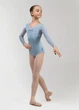 Купальник з довгим рукавом DANIELLE мікрополіамід+сітка флок, powder blue, 140см - изображение 2