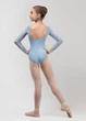 Купальник з довгим рукавом DANIELLE мікрополіамід+сітка флок, powder blue, 140см - изображение 3