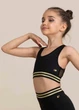 Топ борцівка SHANNEN мікрополіамід+сітка, чорний, gold, 152см - изображение 2