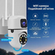 Уличная Wi-FI Камера видеонаблюдения 8 MP/ 360°, поворотная уличная IP видеокамера с двумя объективами, встроенный динамик, ночное видение, умное отслеживание человека, защита для улицы и дома - изображение 2