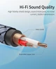 AUX Hi-Fi аудіокабель Essager (2 м) 3.5 мм → 2 RCA (тюльпани), нейлонове обплетення + алюмінієві конектори - зображення 3