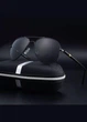 Солнцезащитные черные мужские очки Авиаторы, Aviator очки большие капли мужские - изображение 3