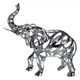 Статуэтка слон Elephant 25×10×25 см металлическая серебристая ажурная с поднятым хоботом для дома гостиной декор Yiwu - изображение 2